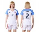 Womens USA #2 Yedlin Home Soccer Country Jersey