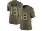 Nike Atlanta Falcons #18 Calvin Ridley Olive Camo Men Stitched NFL Limited 2017 Salute To Service Jersey