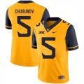 West Virginia Mountaineers 5 Chris Chugunov Gold College Football Jersey