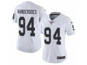 Women Nike Oakland Raiders #94 Eddie Vanderdoes Vapor Untouchable Limited White NFL Jersey