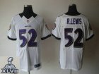 2013 Super Bowl XLVII NEW Baltimore Ravens 52 R.Lewis White (Elite NEW)