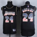nba Los Angeles Lakers #24 kobe bryant Black Jerseys(USA Flag Fashion)