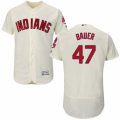 Men's Majestic Cleveland Indians #47 Trevor Bauer Cream Flexbase Authentic Collection MLB Jersey