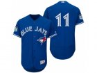 Mens Toronto Blue Jays #11 Kevin Pillar 2017 Spring Training Flex Base Authentic Collection Stitched Baseball Jersey
