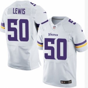 Men\'s Nike Minnesota Vikings #50 Travis Lewis Elite White NFL Jersey