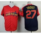 mlb 2014 all star jerseys los angeles angels #27 mike trout red-blue