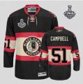 nhl jerseys chicago blackhawks #51 brian campbell black third edition[2013 stanley cup]