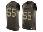 Mens Nike Indianapolis Colts #55 Sean Spence Limited Green Salute to Service Tank Top NFL Jersey