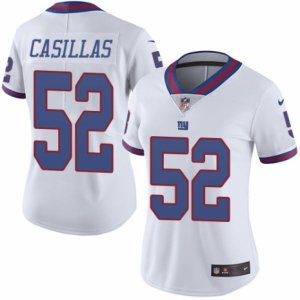 Women\'s Nike New York Giants #52 Jonathan Casillas Limited White Rush NFL Jersey