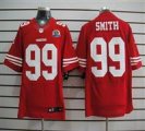 Nike 49ers #99 Aldon Smith Red With Hall of Fame 50th Patch NFL Elite Jersey