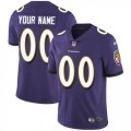 Mens Nike Baltimore Ravens Customized Purple Team Color Vapor Untouchable Limited Player NFL Jersey