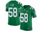 Mens Nike New York Jets #58 Darron Lee Elite Green Rush NFL Jersey