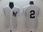 Yankees #2 Derek Jeter White Cool Base Jersey