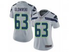 Women Nike Seattle Seahawks #63 Mark Glowinski Vapor Untouchable Limited Grey Alternate NFL Jersey