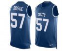 Mens Nike Indianapolis Colts #57 Jon Bostic Limited Royal Blue Player Name & Number Tank Top NFL Jersey