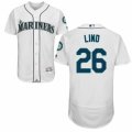Mens Majestic Seattle Mariners #26 Adam Lind White Flexbase Authentic Collection MLB Jersey