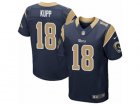 Nike Rams #18 Cooper Kupp Navy Blue Team Color Mens Stitched NFL Elite Jersey