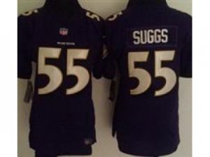 Nike Women NFL Baltimore Ravens #55 Terrell Suggs Purple Jerseys