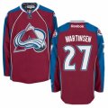 Mens Reebok Colorado Avalanche #27 Andreas Martinsen Authentic Burgundy Red Home NHL Jersey