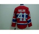 nhl montreal canadiens #41 halak red