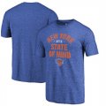 New York Knicks Fanatics Branded Royal New York State Hometown Collection Tri-Blend T-Shirt