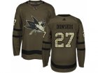 Men Adidas San Jose Sharks #27 Joonas Donskoi Green Salute to Service Stitched NHL Jersey