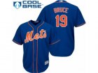 Mens Majestic New York Mets #19 Jay Bruce Replica Royal Blue Alternate Home Cool Base MLB Jersey