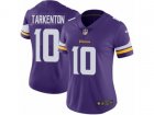Women Nike Minnesota Vikings #10 Fran Tarkenton Vapor Untouchable Limited Purple Team Color NFL Jersey