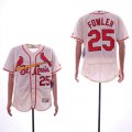 Cardinals #25 Dexter Fowler Cream Flexbase Jersey