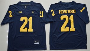 Michigan Wolverines 21 Desmond Howard Navy College Football Jersey