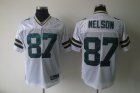 nfl green bay packers #87 nelson white