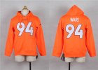 Nike Youth denver broncos #94 ware orange jerseys(Pullover Hoodie)