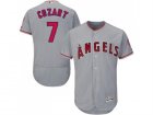 Men Los Angeles Angels Of Anaheim #7 Zack Cozart Grey Flexbase Authentic Collection Stitched MLB Jersey