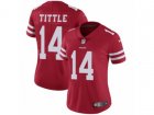 Women Nike San Francisco 49ers #14 Y.A. Tittle Vapor Untouchable Limited Red Team Color NFL Jersey