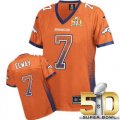 Women Nike Broncos #7 John Elway Orange Team Color Super Bowl 50 Stitched Drift Fashion Jersey