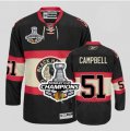 nhl jerseys chicago blackhawks #51 brian campbell black third edition[2013 Stanley cup champions]
