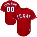 Womens Majestic Texas Rangers Customized Replica Red Alternate Cool Base MLB Jersey