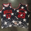 Bulls #23 Michael Jordan Black Independence Day Stitched Basketball Jersey
