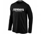 Nike Dallas Cowboys font Long Sleeve T-Shirt Black