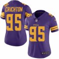 Women's Nike Minnesota Vikings #95 Scott Crichton Limited Purple Rush NFL Jersey
