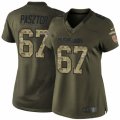 Women's Nike Cleveland Browns #67 Austin Pasztor Limited Green Salute to Service NFL Jersey