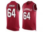 Mens Nike Arizona Cardinals #64 Dorian Johnson Limited Red Player Name & Number Tank Top NFL Jersey