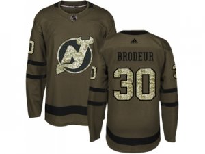 Adidas New Jersey Devils #30 Martin Brodeur Green Salute to Service Stitched NHL Jersey