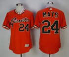 Giants #24 Willie Mays Orange 1978 Turn Back The Clock Cool Base Jersey