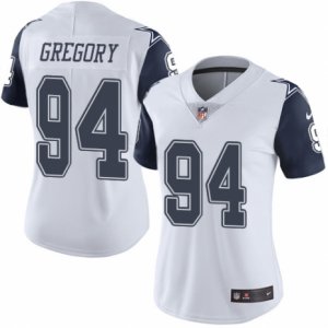 Women\'s Nike Dallas Cowboys #94 Randy Gregory Limited White Rush NFL Jersey