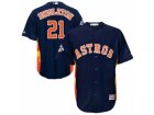 Houston Astros #21 Jon Singleton Replica Navy Blue Alternate 2017 World Series Bound Cool Base MLB Jersey