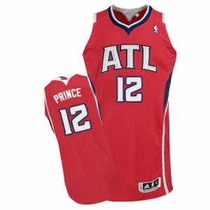 Mens Adidas Atlanta Hawks #12 Taurean Prince Authentic Red Alternate NBA Jersey