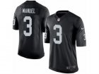 Mens Nike Oakland Raiders #3 E. J. Manuel Limited Black Team Color NFL Jersey