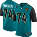 Mens Nike Jacksonville Jaguars #74 Mackenzy Bernadeau Game Teal Green Team Color NFL Jersey