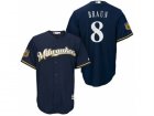 Mens Milwaukee Brewers #8 Ryan Braun 2017 Spring Training Cool Base Stitched MLB Jersey